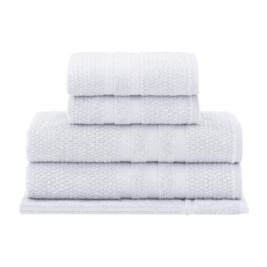 Imagem de Jogo 5 peças de Toalhas Buddemeyer Vanilla Tecnologia Exclusiva Extra Soft 100% Algodão Alta Absorção Macia Leve - (2 Banho - 70 x 135cm, 2 Rosto - 48x80cm e 1 Tapete - 48x70cm) (Cinza)