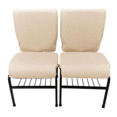 Imagem de 02 Cadeiras Para Igrejas C/ Porta Biblía E Porta Cálice Bege - DESIGN 