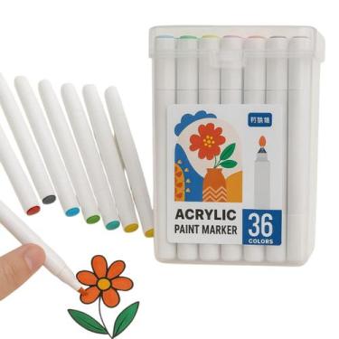 Imagem de Kit 36 Canetinhas Bobbie Marcador Acrílico Efeito Luz Comfy - Bbm