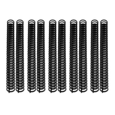 Imagem de ASHATA 10 Pacote 30 Pentes de Encadernação de Anel, Multicoloris, Capacidade de 150 Folhas, Tamanho de Papel A4 B5 A5, Encadernação Combina Espinhas para Estudantes e Colegas de (Preto)