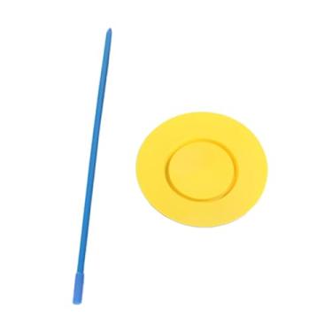 Imagem de UGPLM Prato giratório para malabarismo, bastões giratórios, habilidade de equilíbrio e giro, adereço de performance, prato de circo, brinquedos para jogos, Amarelo