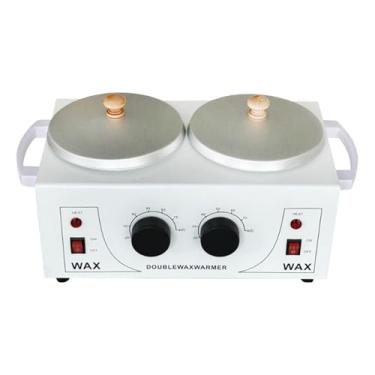 Imagem de FashionCha Aquecedor de cera 110V fácil de limpar, máquina elétrica de aquecimento de cera para salão de beleza, depilação dura e macia para remoção de pelos, Forno Duplo