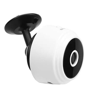 Imagem de Fockety Mini câmera de segurança A9, aplicativo 1080p, câmera USB babá com visão noturna, suporte magnético, câmera para monitor de bebê, câmera para animais de estimação, interna e externa (branca)