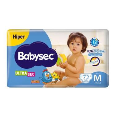 Imagem de Fralda Babysec Galinha Pintadinha Ultrasec Hiper M com 72 Unidades, M,