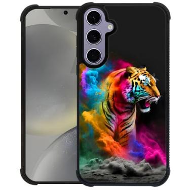 Imagem de TAMEFOX Capa mais forte à prova de choque para Samsung Galaxy S24/S25, capa protetora de design antiderrapante com borda de silicone TPU macio e durável para Samsung Galaxy S24/S25 de 6,2 polegadas