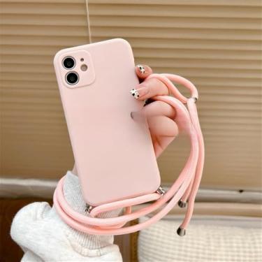 Imagem de Capa de silicone macia com alça para Samsung S23 Ultra S24 Plus FE A05S A15 A04 A14 A24 A34 A54, capa transversal com colar, 11 unidades, para Samsung M14 (5G)