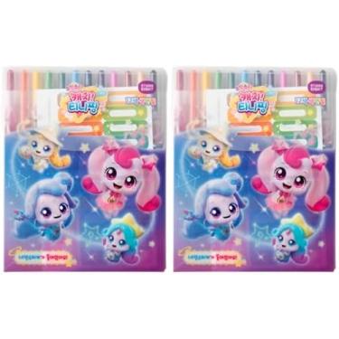 Imagem de Conjunto de lápis de cor Catch Teenieping 12 unidades de giz de cera torcidos 2ea (entrega aleatória de pacote)