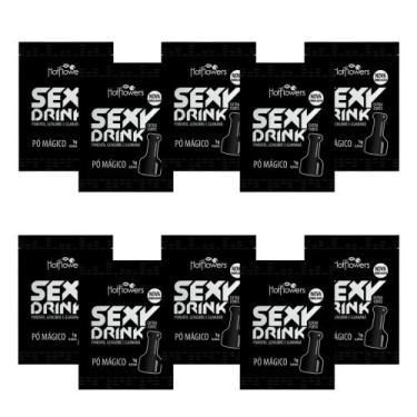 Imagem de Kit 10 Sexy Drink Pó Mágico Extra Forte Sache 1g Hot Flowers
