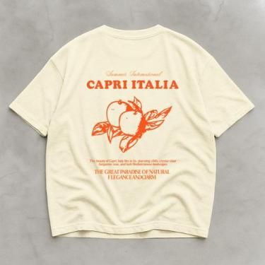 Imagem de Camiseta Oversized Camisa Masculina Algodao Capri Italia - Helvog, Beg