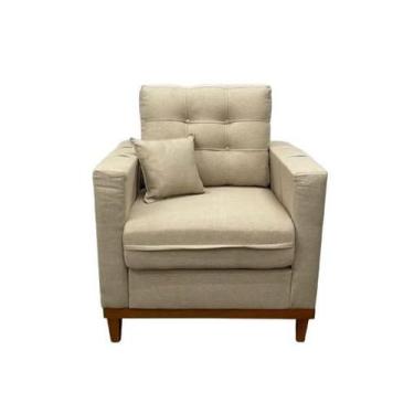 Imagem de Poltrona Califórnia em Linho com Almofada RR Estofados
