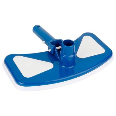 Imagem de Asixxsix Pincel de Cabeça de Piscina de 12 Polegadas, Cabeça de Sucção Azul e Branca Curva para Piscina, Com Alça de Conexão Giratória para o Limpador de Canto da Parede do Piso