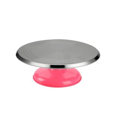 Imagem de Bailarina Inox Premium 360° Rolamento Duplo Para Confeitaria Silver Plastic