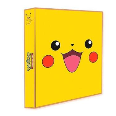 Imagem de Álbum Pasta Fichário Pokemon Pikachu Sorrindo Capa Dura Reforçado para
