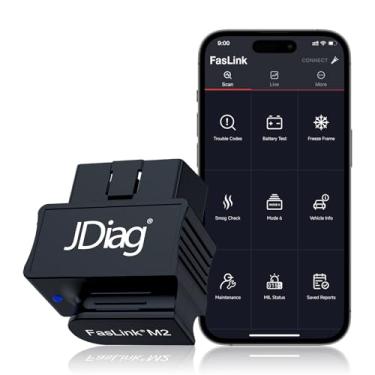 Imagem de FASLINK Scanner Bluetooth M2 Obd2 Para Iphone E Android Elm327 Obdii Ferramenta De Diagnóstico De Carro Leitor De Código Desliga A Luz De Falha Do Motor Adaptador Sem Fio Compatível Com Todos Os Ve