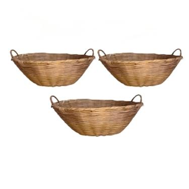 Imagem de Cesta Artesanal Pãozeira De Bambu Galeto Grande 33x25(3)