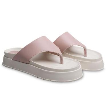 Imagem de Sandália Chinelo Papete Flat Rose Plataforma - HAMITIE, 37, Rosa