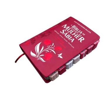 Imagem de Bíblia De Estudo Da Mulher Sábia Vermelha Tulipa Falas Coloridas Com A