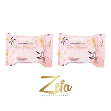 Imagem de Kit 02 Lenço Demaquilante E Limpeza Rosa Mosqueta - Dapop