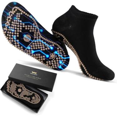 Imagem de WARMVIN Meias de acupressão Reflexologia Massagem nos Pés para Mulheres e Homens Meias de Acupuntura com Ponto de Pressão, Presentes para Mães Ocupadas Idosos Massageando Conveniente e Eficiente