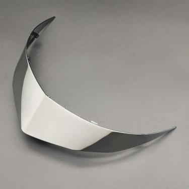 Imagem de YMTSGEQ Spoiler traseiro de capacete de motocicleta TT-Course compatível com KYT TT Course, capacete de substituição Spoiler traseiro decoração de capacete (prata)