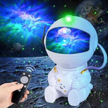Imagem de Flysclean Projetor Astronauta Galáxia Projetor Estrela Galáxia Luz Noturna Space Buddy Projetor com Nebulosa e Controle Remoto para Quarto, Melhores Presentes para Crianças e Adultos