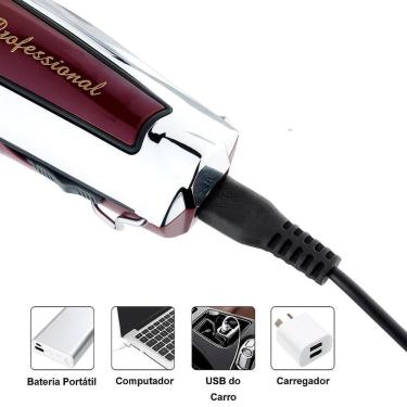 Imagem de Kit Kemei Usb Para Barbeiro E Corte Preciso