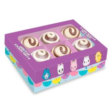 Imagem de Caixa 6 Bombons Retangular com Visor - A Casa Mágica da Gabby - 1 unid