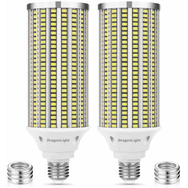 Imagem de DragonLight Lâmpadas LED de milho super brilhantes de 100 W (equivalente a 700 watts) - E26/E39 Lâmpada LED grande base Mogul 5000K Luz do dia 12.000 lúmens para iluminação de área de baía alta