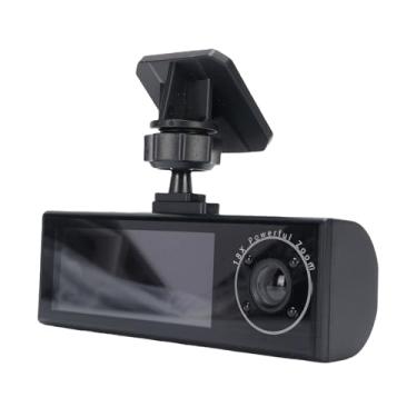Imagem de ASHATA 1080p Dash Cam, Câmera de Carro Triplo DVR Traseiro Traseiro Interno Com Exibição de 2,7 Polegadas de 170 Graus, para Suporte de Estacionamento de 24 Horas até 64 GB