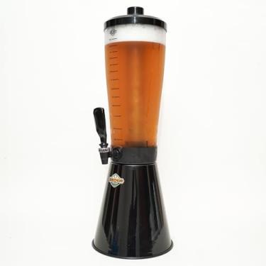 Imagem de Torre De Chopp Cervejeira 3,5 L Copo Acrílico 2 Refil Preto