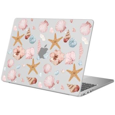 Imagem de BlHMCASE Compatível com MacBook Pro 14 polegadas 2025-2021 M4 M3 M2 M1 A3112 A3185 A3401 A2918 A2992 A2779 A2442, capa rígida protetora de estrela do mar rosa fofa para Mac Pro 14