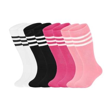 Imagem de Meias de futebol infantis YMYDYFC para meninos e meninas até o joelho,