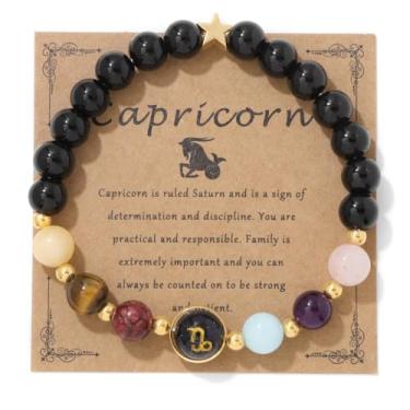 Imagem de Pingyongchang Pulseiras De Chakra Do Zodíaco Para Mulheres, Inspiração A Sorte, 12 Constelações, Contas Cristal Curativo, Presentes Aniversário, Horóscopo Dia Dos Namorados, Homens Espirituais - Cap