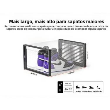 Imagem de Caixas De Armazenamento De Sapatos De Plástico Transparente Grandes Em