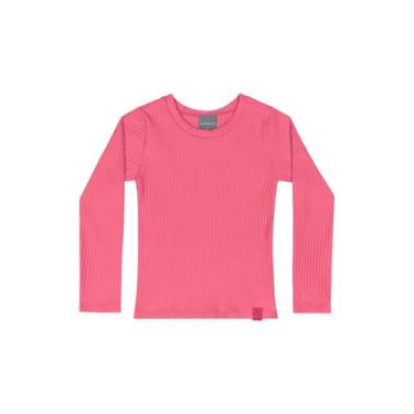 Imagem de Blusa de Manga Longa Infantil Menina Quimby, Rosa pink, 12