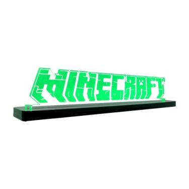 Imagem de Luminária Geek Game Minecraft - Base Acrílico LED Verde - MK Displays