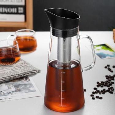 Imagem de Jarra Com Cafe Infusor E Tampa Cold Brew Borossilicato 1,2l - RALEO