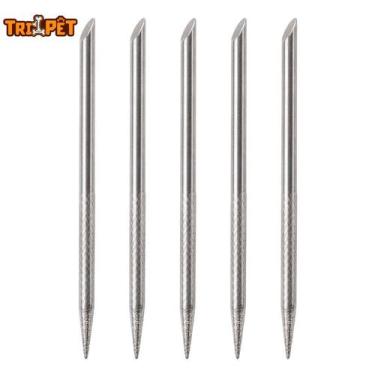 Imagem de Kit 5 Palito Pontas Chanfrada Unha Manicure Profissional Inox Ref 04 -