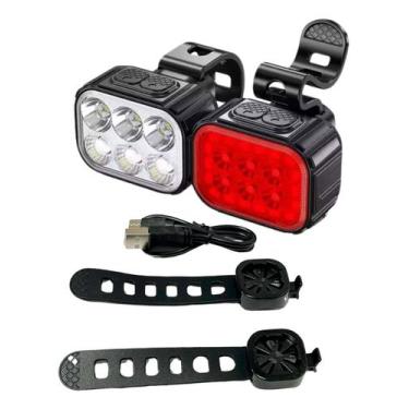Imagem de Farol Sinalizador Bike Traseira 6 Leds Recarregavel USB - Ecooda, Sina