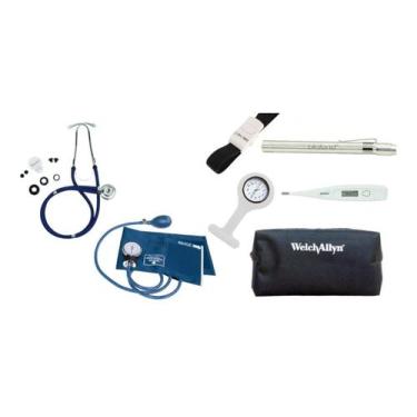 Imagem de Kit 7 Peças Enfermagem Esfigmo E Rappaport Premium, Garrote, Lanterna 