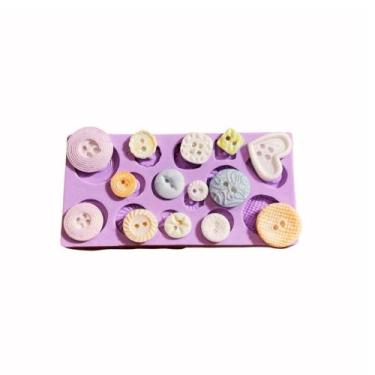 Imagem de F1172 molde de silicone botão confeitaria biscuit - confeitaria dos mo