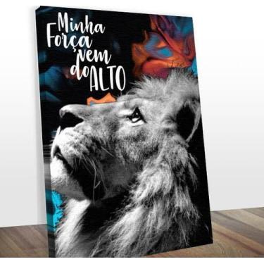 Imagem de Quadro Decorativo Leão Judá Canvas Original 60X80Cm - Midiapoparte