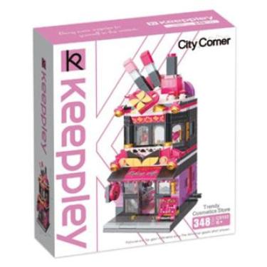 Imagem de Bloco de Montar Keepplay Loja de Cosméticos City Corner 348 peças