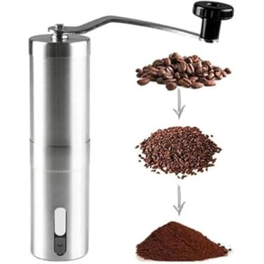 Imagem de Moedor de Café Manual de Aço Inoxidável Totalmente Ajustável Com Regulagem de Moagem Manivela Removível