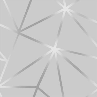 Imagem de Papel de parede autoadesivo geométrico cinza com prata 45x500 - DCARTE