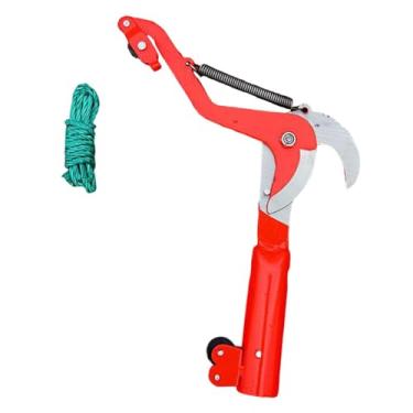 Imagem de Dualoai Tesoura de poda de árvores com polia sem esforço e mola de aço, multifuncional, economia de energia, adequada para poste de extensão, corda de 4,9 pés, Size M