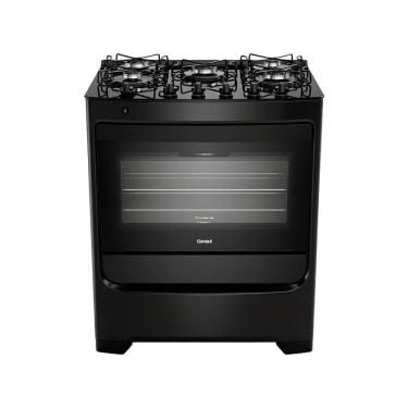 Imagem de Fogão de Piso Consul 5 Bocas CFS5VBEUNA - Acendimento Automático, Mesa de Vidro, Preto, Bivolt