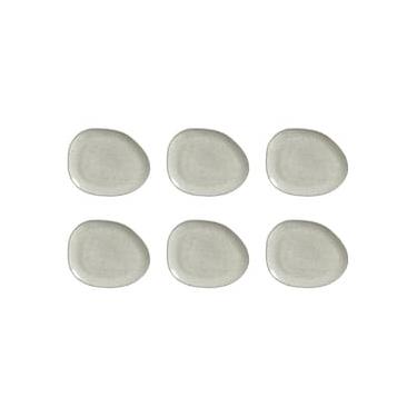 Imagem de Conjunto de Pratos Rasos Ovais Porto Brasil Orgânico Pistache Verde 31cm - 6 Peças