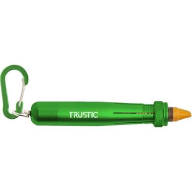 Imagem de Trustic - Suporte de giz de cera de madeira para giz de cera redondos ou hexagonais de 1,27 cm, suporte de metal para carpinteiro de construção pesada industrial (verde)