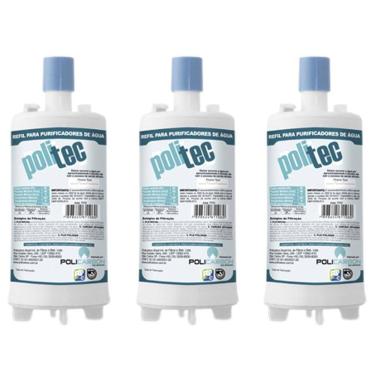 Imagem de Kit 3 Filtro Refil Purificador Agua Esmaltec Acqua 7 Purágua